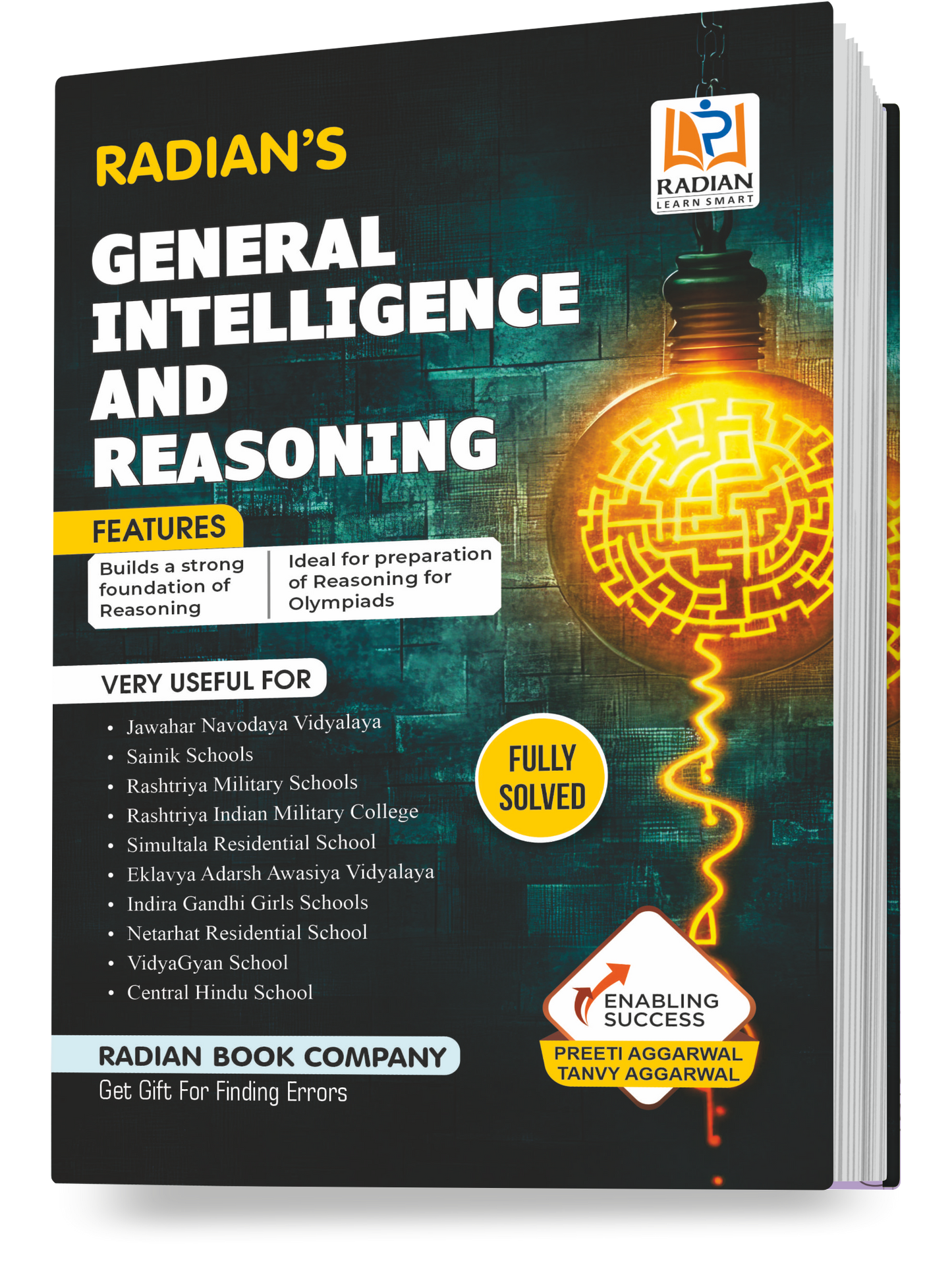 General Intelligence & Reasoning Guide Book for JNV, Sainik School (AISSEE), RMS and Other Competitive Exams in English 2025 (Revised Edition)