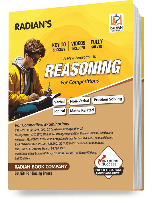 A New Approach to Reasoning for All Competitive Exams Book in English | Verbal, Non-Verbal, Logical, Problem Solving and Maths Related Reasoning