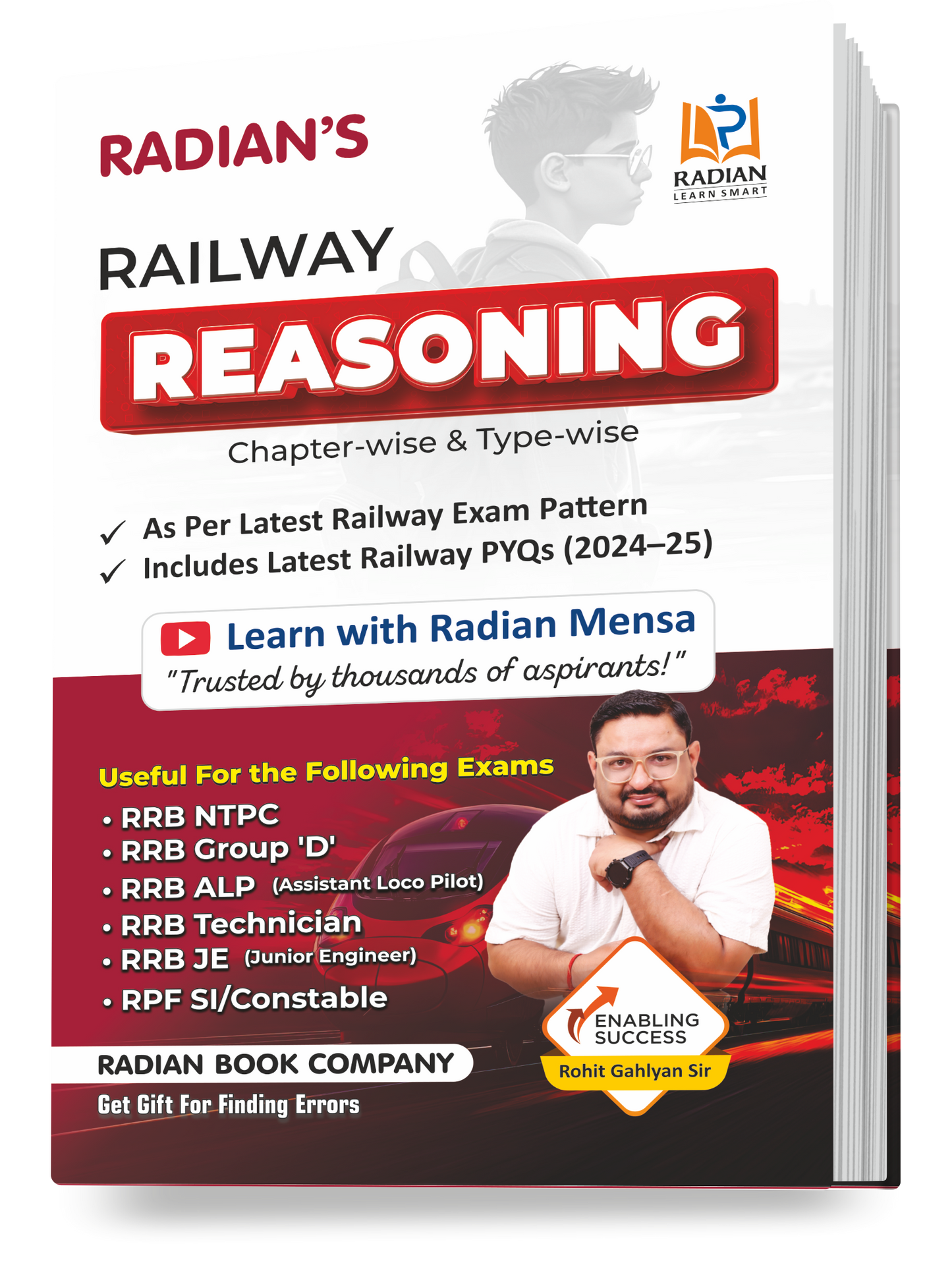 Railway Reasoning Book 2025–26 (English Medium) | For RRB NTPC, Group D, ALP & Other Exams | Chapter-wise & Type-wise | Latest Type Questions + 2024–25 PYQs | Short Tricks & Explanations